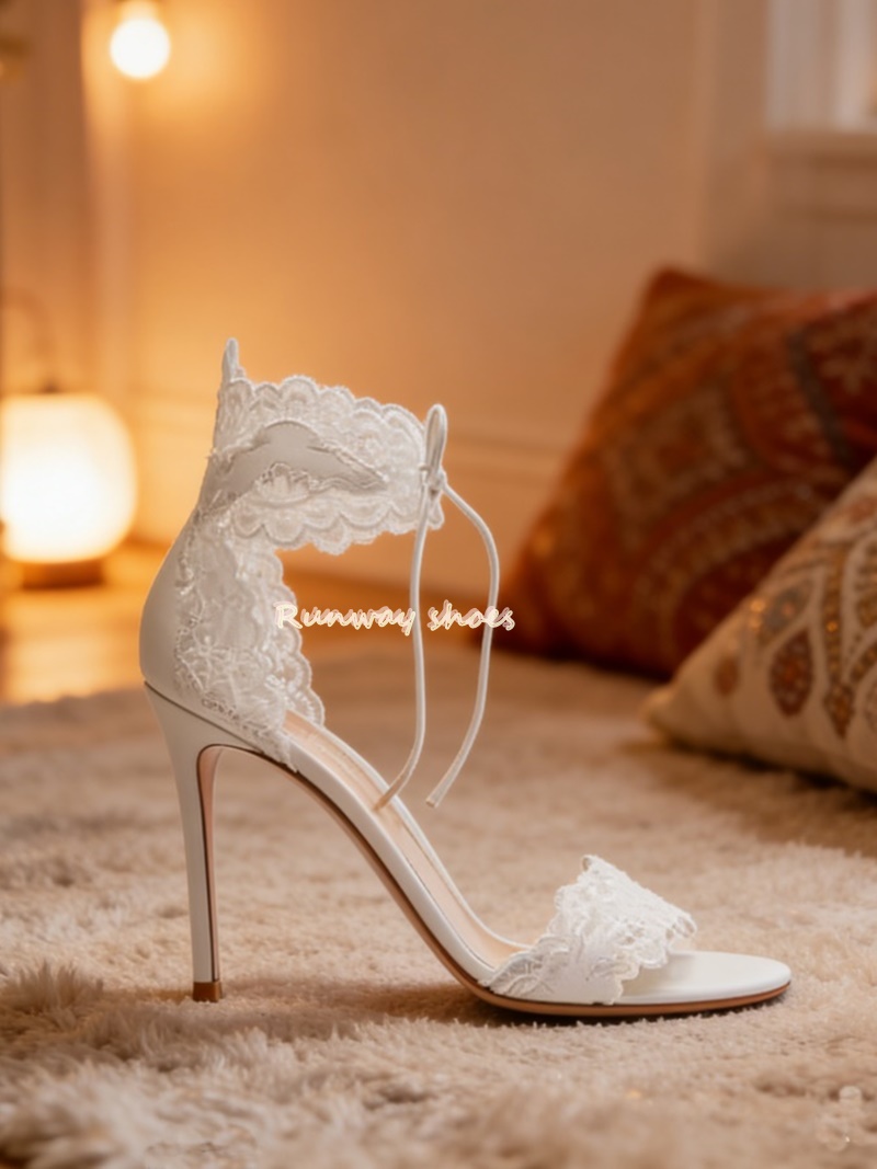Sewing Cloth - Sapatos de Casamento Brancos de Luxo