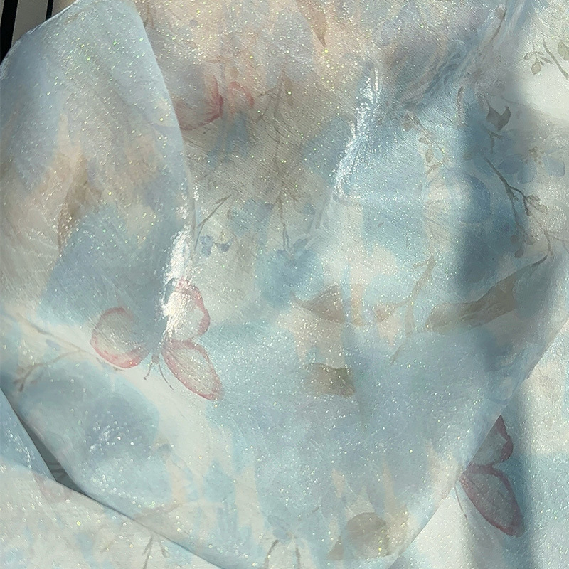 Sewing Cloth - Tecido Estampado Digital Jacquard Floral Estilo