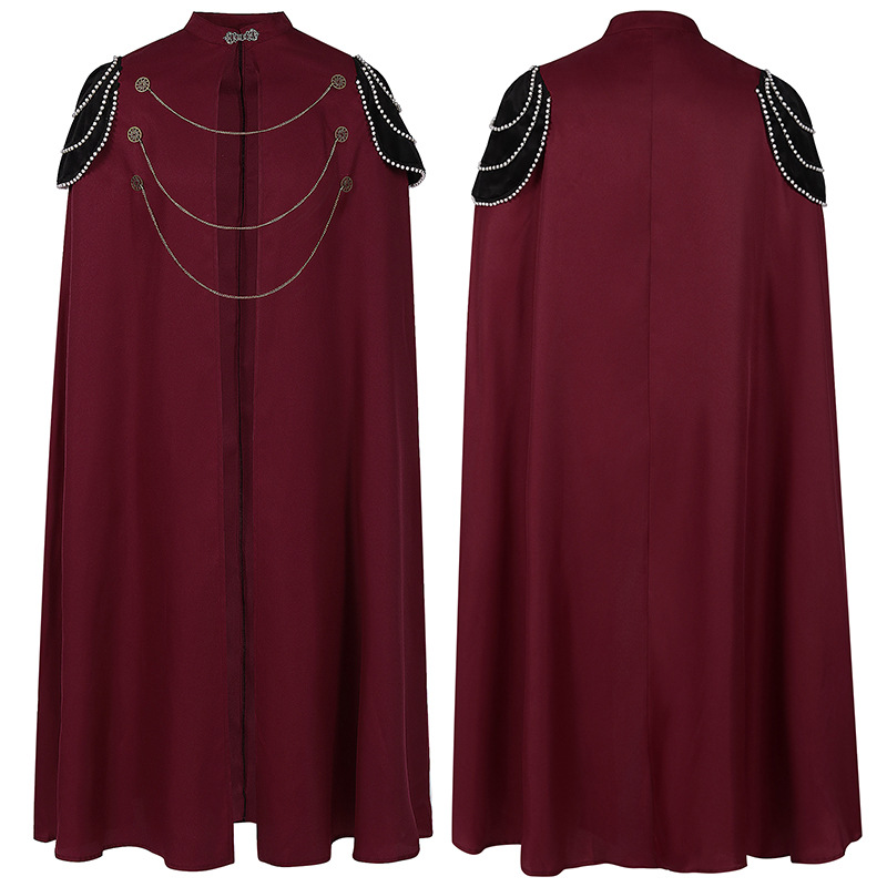 Shoulder Pad Set In - Capa militar real medieval masculina, capa