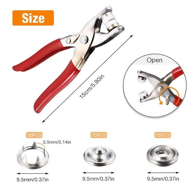 Alicate aplicador com 100 botõ - Snap Button Plier avaliação e preço