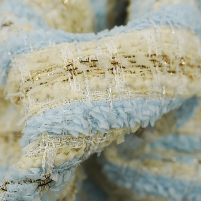 Tecido Tweed Bouclé Xadrez Azu - Sewing Tweed Fabric avaliação e preço