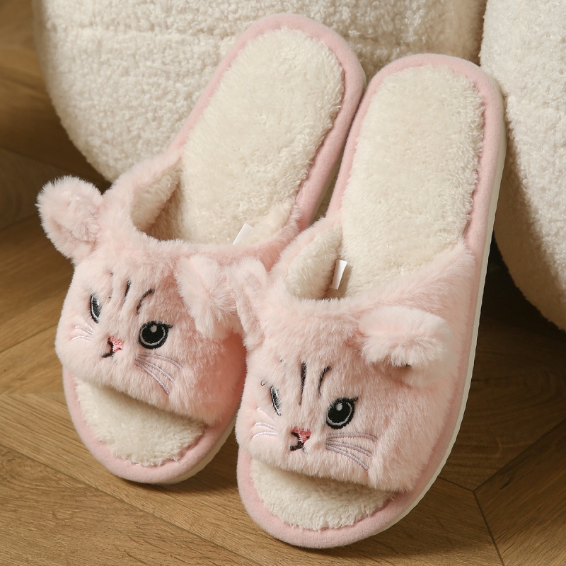 Chinelos de Pelúcia de Gato Fo - Sewing Cloth avaliação e preço