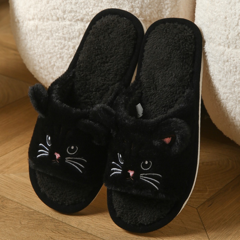 Chinelos de Pelúcia de Gato Fo - Sewing Cloth avaliação e preço