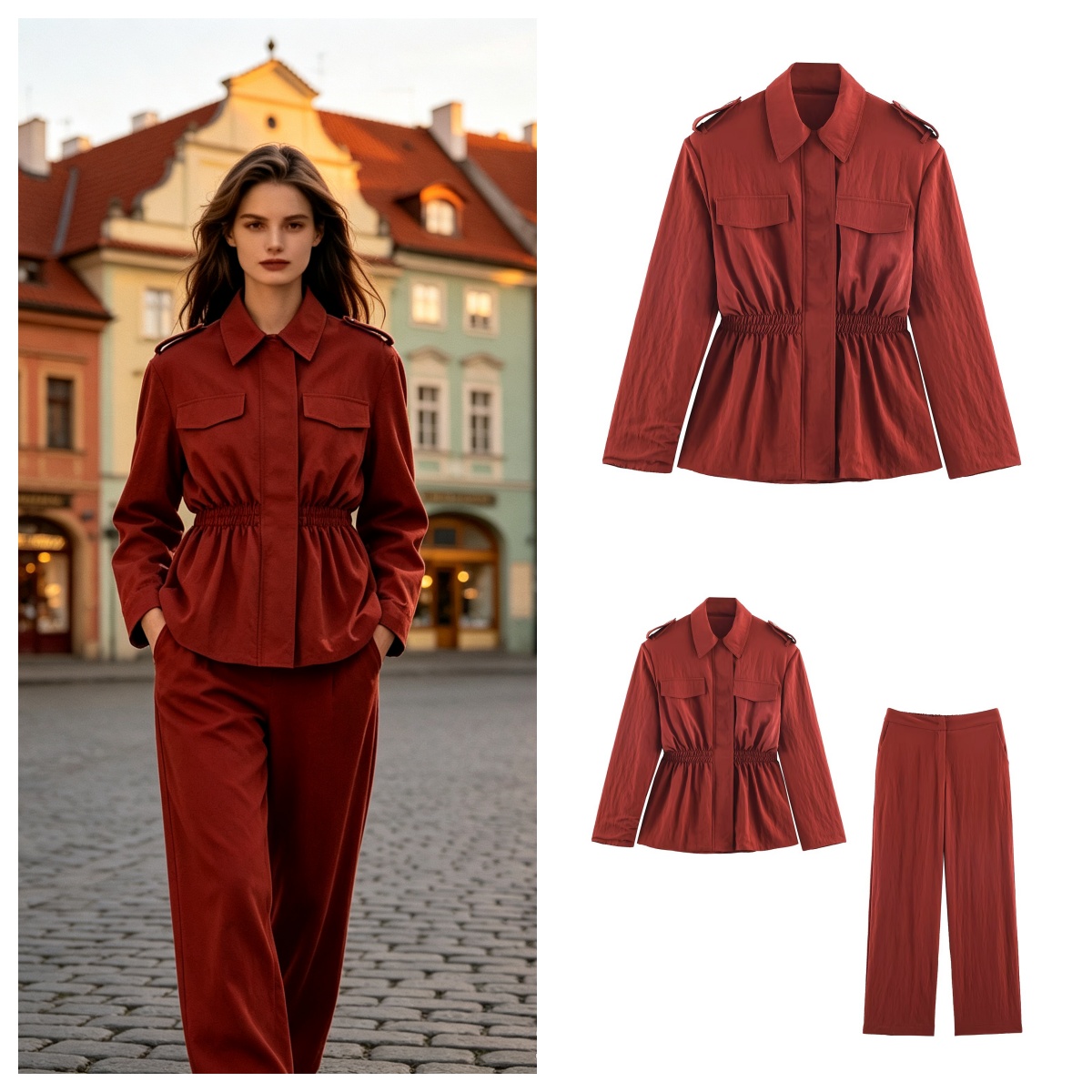 Conjunto Feminino de Calças de - Shoulder Pad Set In avaliação e preço